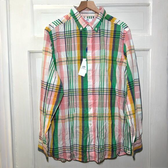 Southern Tide Plaid Madras Performance Button Down Shirt Coastal Passage Mens XL - Picture 5 of 9